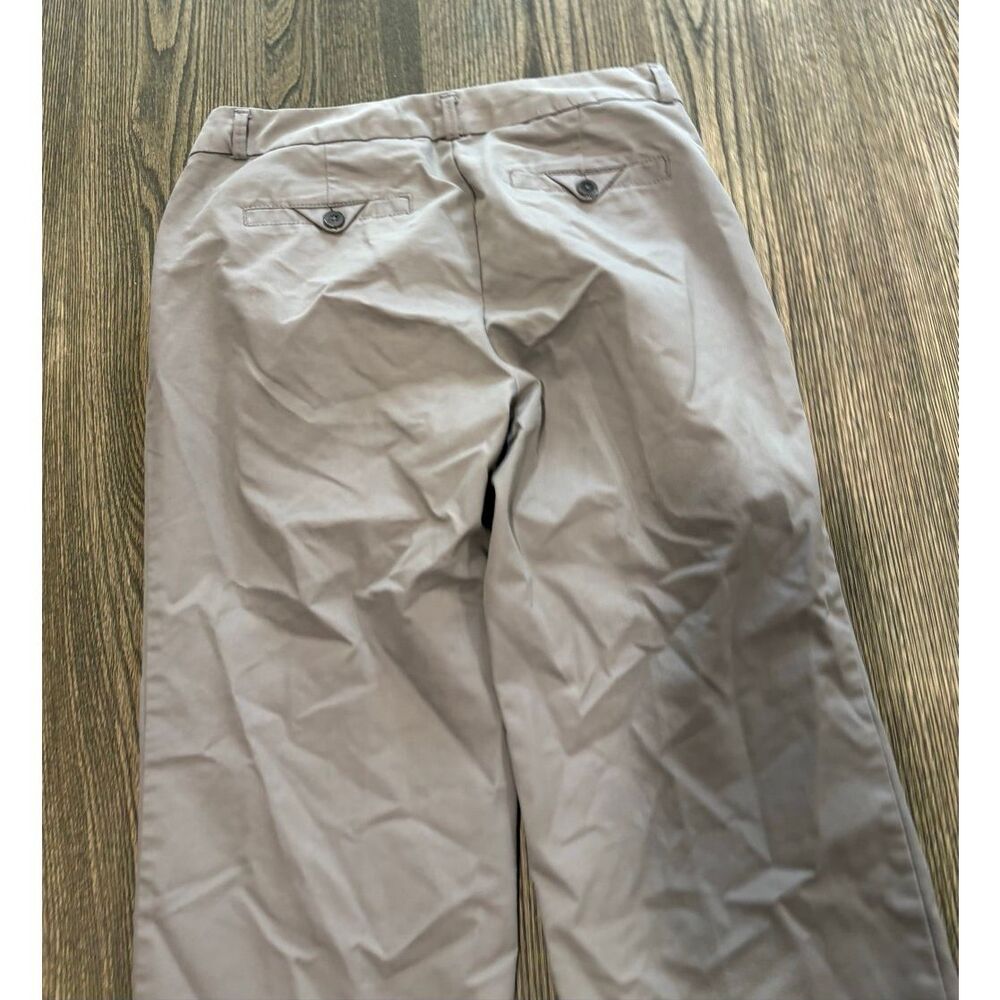 Dockers Womens Khaki Chino Pants Mid-Rise Wide Leg Cotton Blend Gray Size 4 - Picture 8 of 10